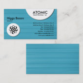 Atomkreise - Lichtblau gebürstete Textur Visitenkarte (Vorne/Hinten)