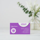 Atomkreise - Lila Textur Visitenkarte (Stehend Vorderseite)