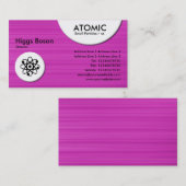 Atomkreise - Magenta-Pinselstriche Visitenkarte (Vorne/Hinten)