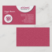 Atomkreise - Maroon-bestickte Textur Visitenkarte (Vorne/Hinten)