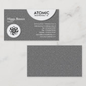 Atomkreise - mittelgrau geprägte Textur Visitenkarte (Vorne/Hinten)