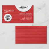 Atomkreise - rot gebürstete Textur Visitenkarte (Vorne/Hinten)