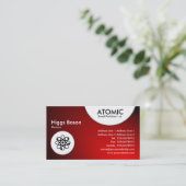 Atomkreise - Spotlit - Rot Visitenkarte (Stehend Vorderseite)