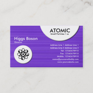 Atomkreise - Violette gebürstete Textur Visitenkarte
