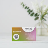 Atomkreise - weiche Strahlenkarte Visitenkarte (Stehend Vorderseite)