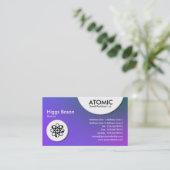 Atomkreise - weiche Strahlenkarte Visitenkarte (Stehend Vorderseite)