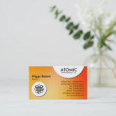 Atomkreise - weiche Strahlenkarte Visitenkarte (Stehend Vorderseite)