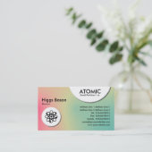 Atomkreise - weiche Strahlenkarte Visitenkarte (Stehend Vorderseite)