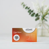 Atomkreise - weiche Strahlenkarte Visitenkarte (Stehend Vorderseite)