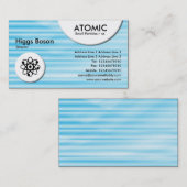 Atomkreise - Wellpappe Blau Visitenkarte (Vorne/Hinten)
