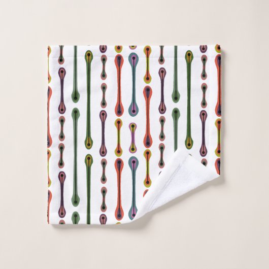 Atomlinien Badhandtuch Set (Waschlappen)