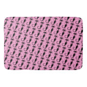 AtomLong Neck Black Cat MCM rosa Bath Mat Badematte (Vorderseite)