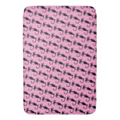 AtomLong Neck Black Cat MCM rosa Bath Mat Badematte (Vorderseite Vertikal)