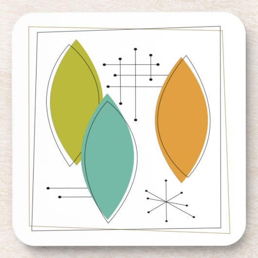 Atommächte Mitte des Jahrhunderts Getränkeuntersetzer (Vorderseite)