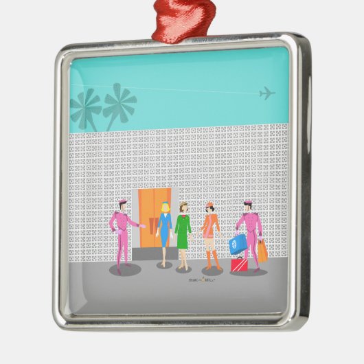 Atommalm Springs Stewardess Keramik Ornament (Links)