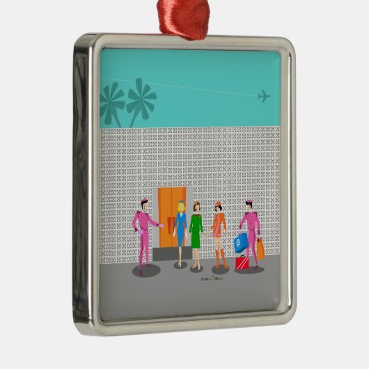 Atommalm Springs Stewardess Keramik Ornament Aus Metall (Rechts)