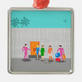 Atommalm Springs Stewardess Keramik Ornament Aus Metall (Vorne)