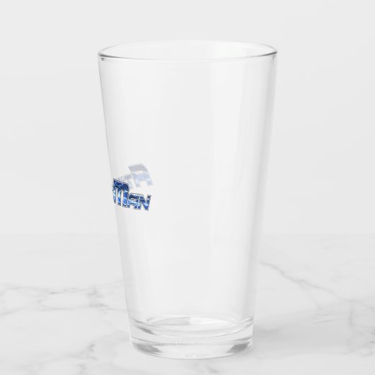 Atomman Bierwäscher Glas (Links)