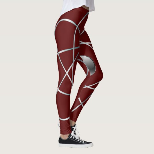 Atommaroon-Leggings Leggings (Rechts)