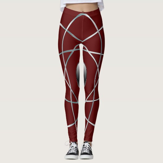 Atommaroon-Leggings Leggings (Vorderseite)