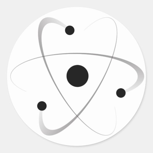 Atommassenstruktur Runder Aufkleber (Vorderseite)