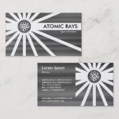 Atommeiler - gebürstete Metallgewebe Visitenkarte (Vorne/Hinten)