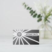 Atommeiler - grau schattig visitenkarte (Stehend Vorderseite)