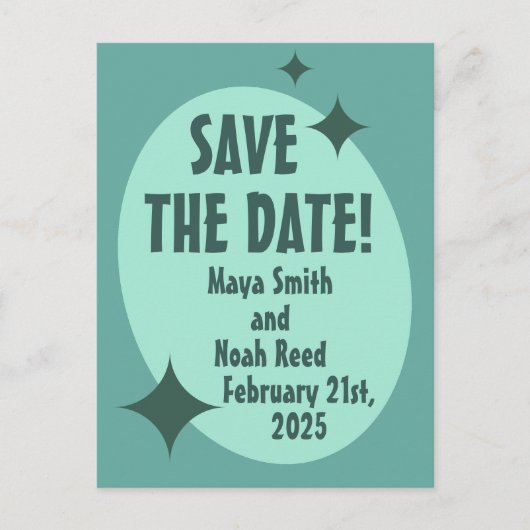 Atomminze der 1950er-Jahre - Hochzeit Rettete am D Postkarte (Vorderseite)