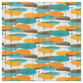 Atommitte- des jahrhundertsoval-Muster Stoff (Nahaufnahme)