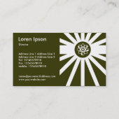 Atommüll - Dunkelofengrün Visitenkarte (Rückseite)