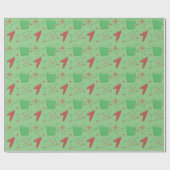 Atommuster für den Urlaub Retro Geschenkpapier (Flach)