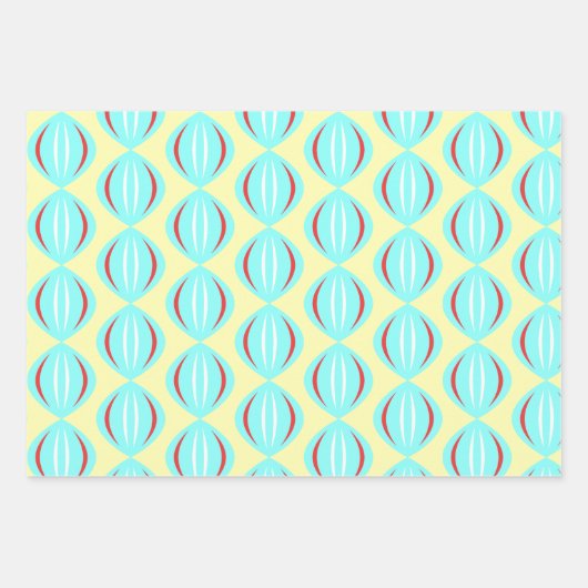 Atommustern aus der Mitte des Jahrhunderts Geschenkpapier Set (Vorderseite 3)