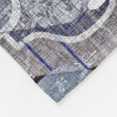 Atomogee Blue Gray Modernes Bauernhaus Mitte des J Fleecedecke (Ecke)