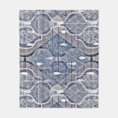 Atomogee Blue Gray Modernes Bauernhaus Mitte des J Fleecedecke (Vorderseite)