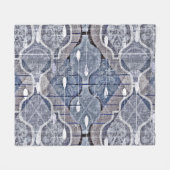 Atomogee Blue Gray Modernes Bauernhaus Mitte des J Fleecedecke (Vorderseite (Horizontal))