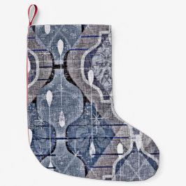 Atomogee Blue Gray Modernes Bauernhaus Mitte des J Kleiner Weihnachtsstrumpf