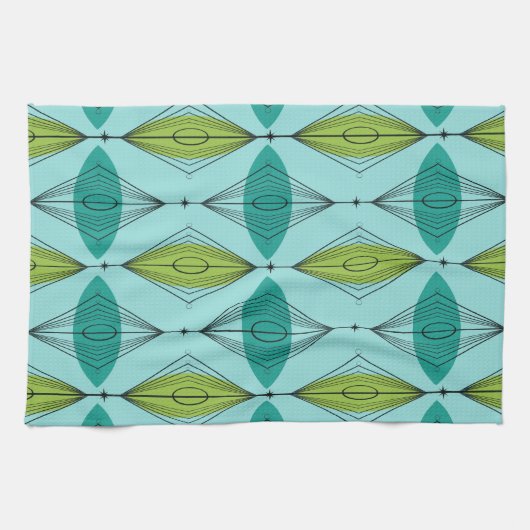 AtomOgee und Sternexplosion-Küchen-Tuch Geschirrtuch (Horizontal)