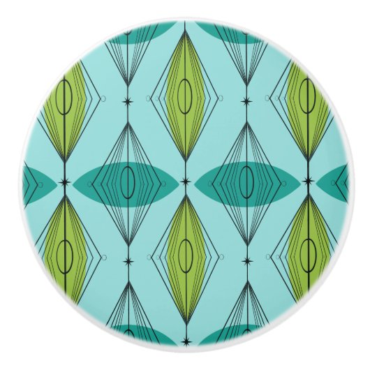 AtomOgee und Sternexplosion-Muster-Keramik-Griff Keramikknauf (Vorderseite)