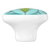 AtomOgee und Sternexplosion-Muster-Keramik-Griff Keramikknauf (Seitenansicht)