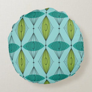 AtomOgee und Sternexplosion-rundes Kissen