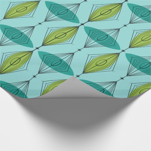 AtomOgee und Sternexplosion-Verpackungs-Papier Geschenkpapier (Ecke)