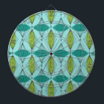 Atomogen und Sternexplosionen-Dart-Zentralstelle Dartscheibe<br><div class="desc">Oh, Mann! Es ist ein Atomic Ogee und Sternexplosionen Dart Board! Es ist eine moderne, klassische Interpretation (eine moderne, um genau zu sein, Mitte des Jahrhunderts). Dieses Design zeichnet sich durch einen aquaischen Hintergrund aus, der aquamarine und grüne ovale Formen mit schwarzen, vertikalen Linien atomarer Diamanten und Sternexplosionen überragt. Dieses...</div>