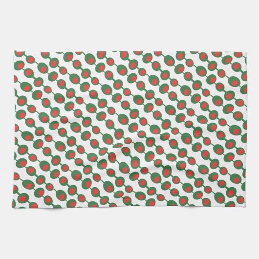 Atomolives Mitte des Jahrhunderts Muster Geschirrtuch (Horizontal)