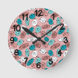 Atomovale Runde Wanduhr