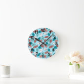Atomovals Turquoise Runde Wanduhr (Zuhause)