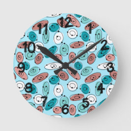 Atomovals Turquoise Runde Wanduhr