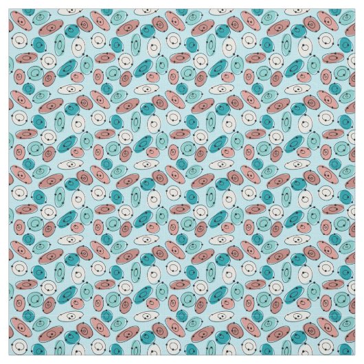 Atomovals Turquoise Stoff (Muster)