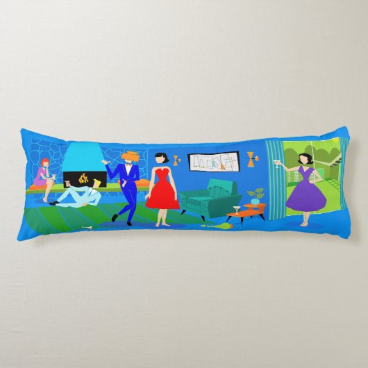 Atompalm Springs Cocktail Party Kissen Körperkisse (Vorderseite)