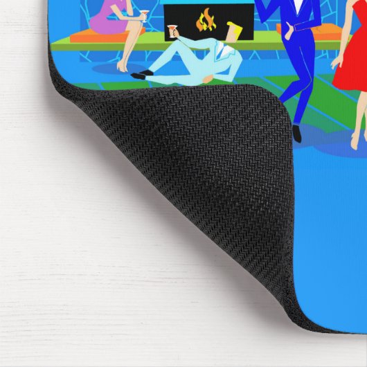 Atompalm Springs Cocktail Party Mousepad (Ecke)