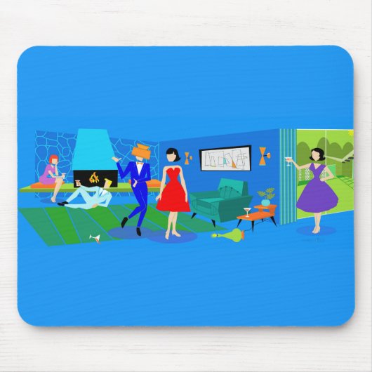 Atompalm Springs Cocktail Party Mousepad (Vorne)